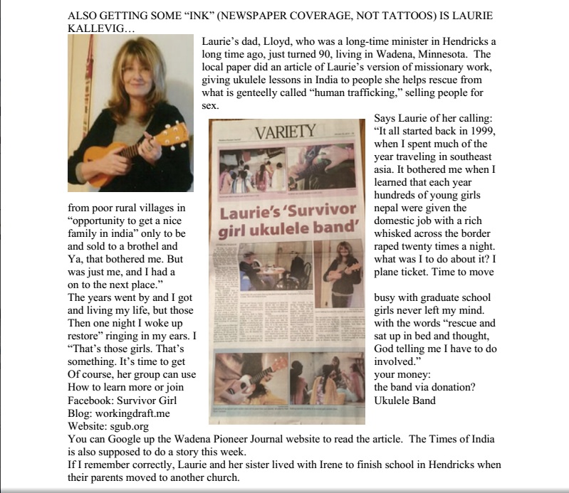 steve hemmingsons hendricks mn newsletter sgub coverage